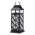 Black Damask Candle Lantern